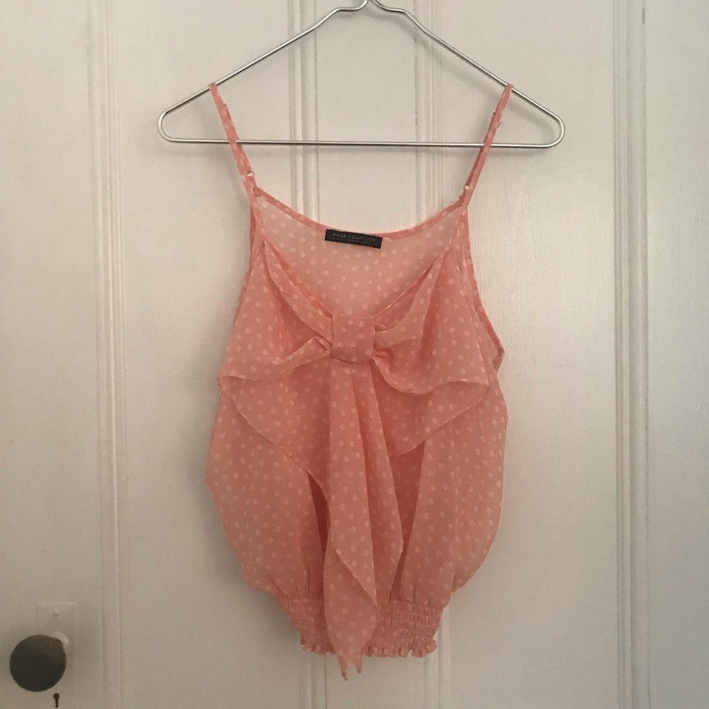 Bajee Collection Pink Polka Dot Camisole with Bow